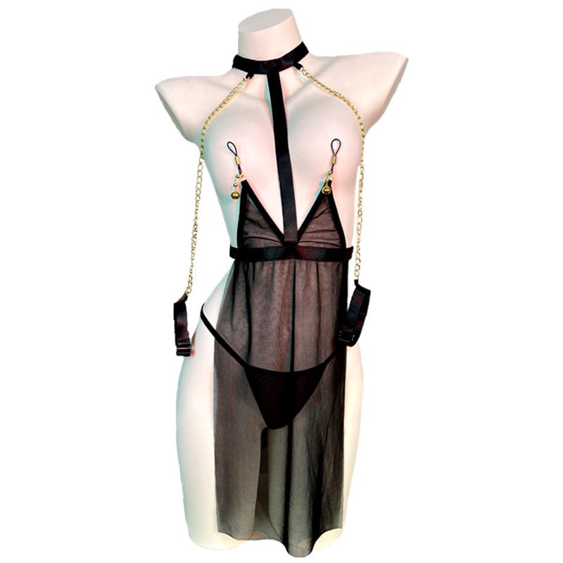 Ethereal Allure Sheer Robe Lingerie Set