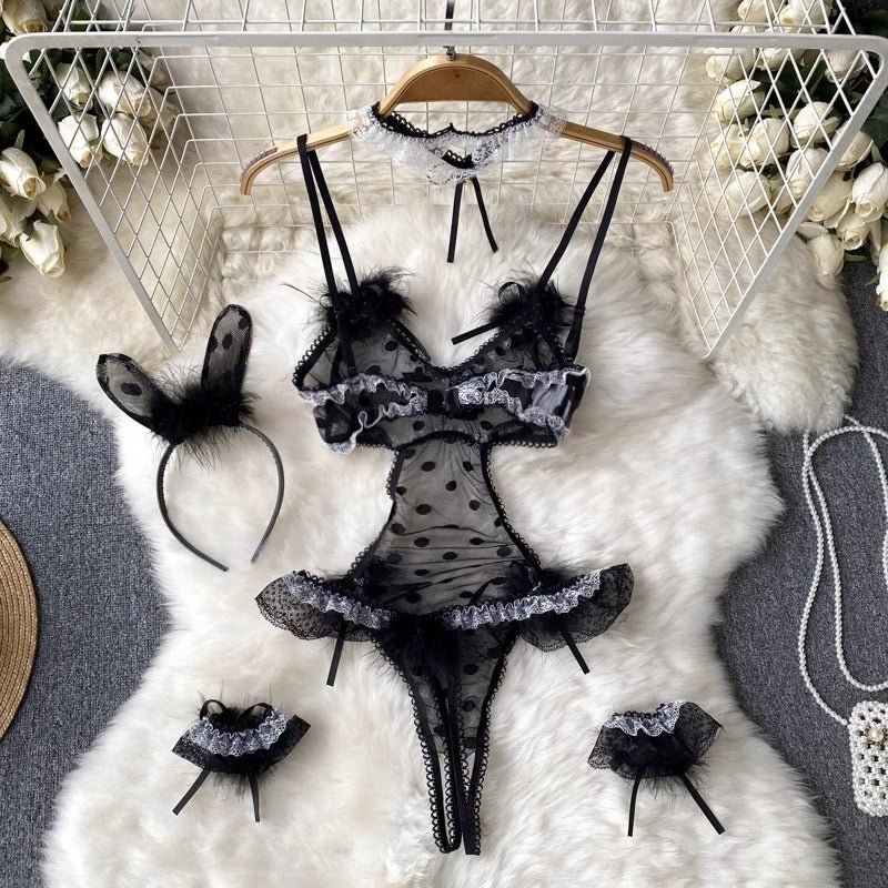 Feline Allure Teddy Lingerie Set