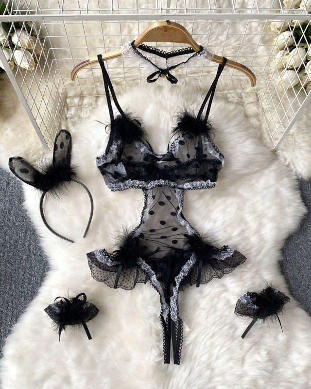 Feline Allure Teddy Lingerie Set