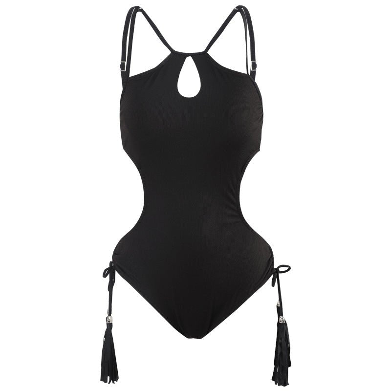 Black Side Tie Monokini By Sinderella