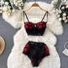 Crimson Bloom Lingerie Set