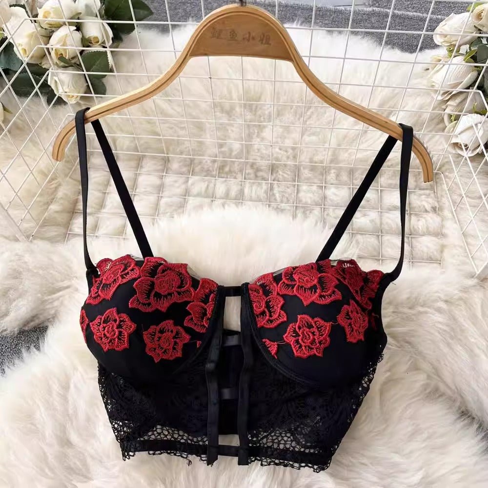 Crimson Bloom Lingerie Set