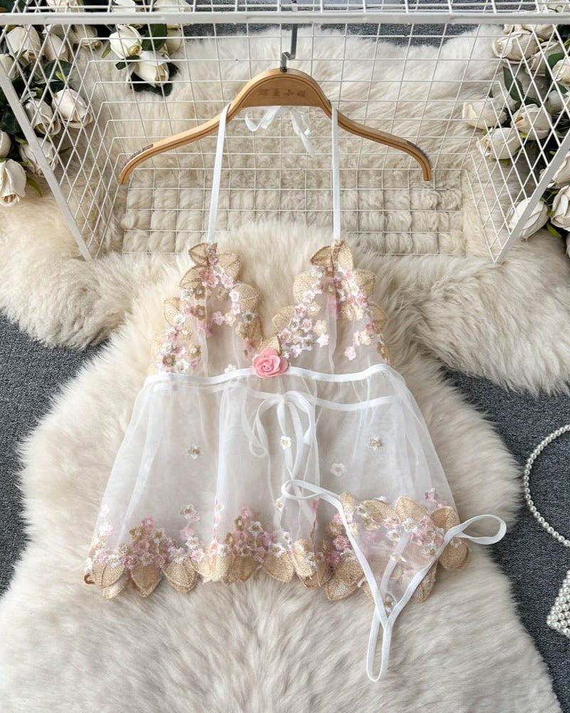 Blush Blossom Babydoll Lingerie
