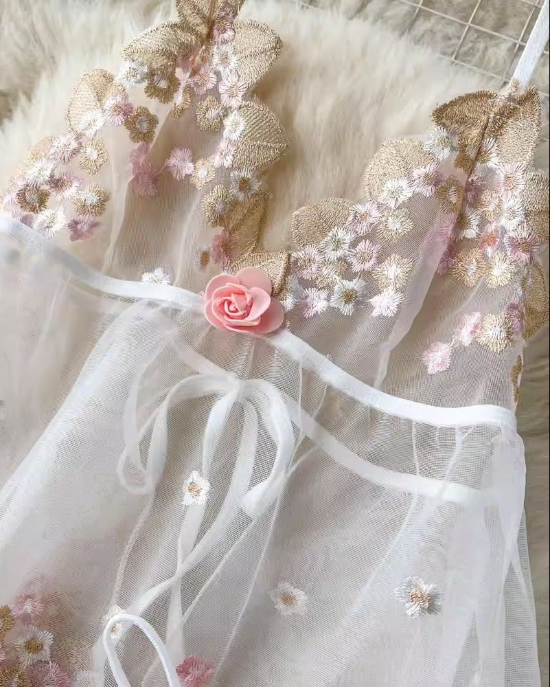 Blush Blossom Babydoll Lingerie