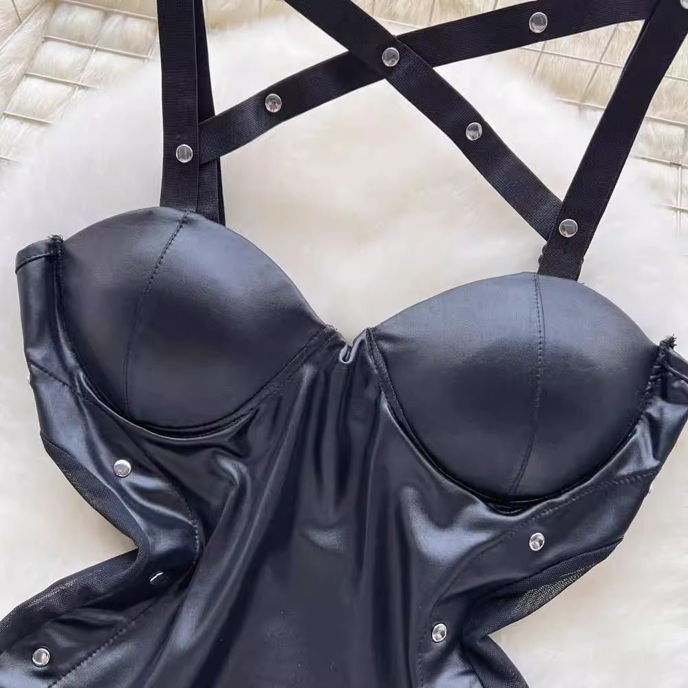 Dark Obsession Leather Lingerie Set