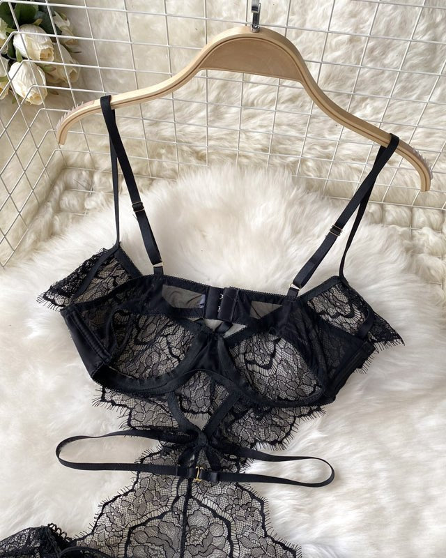 Melt His Mind Lace Mesh Lingerie