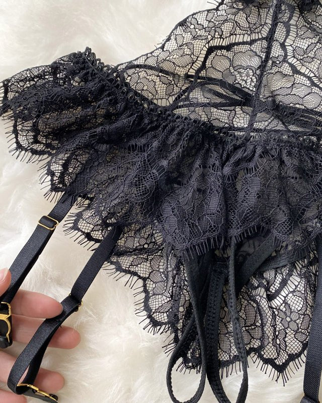 Melt His Mind Lace Mesh Lingerie