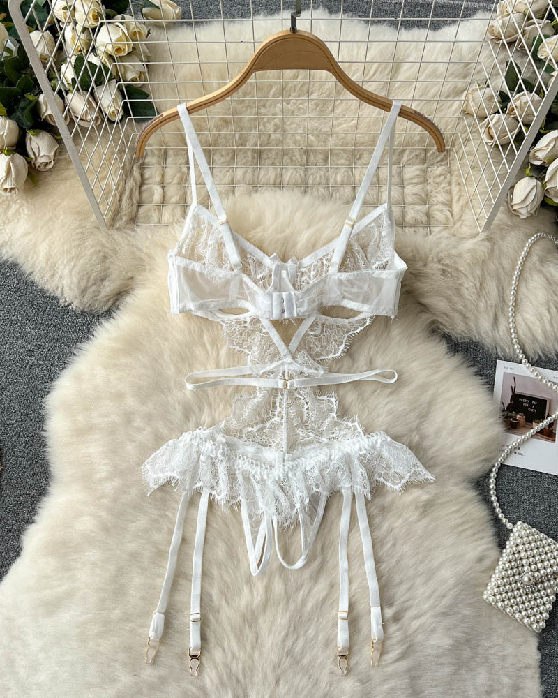 Melt His Mind Lace Mesh Lingerie