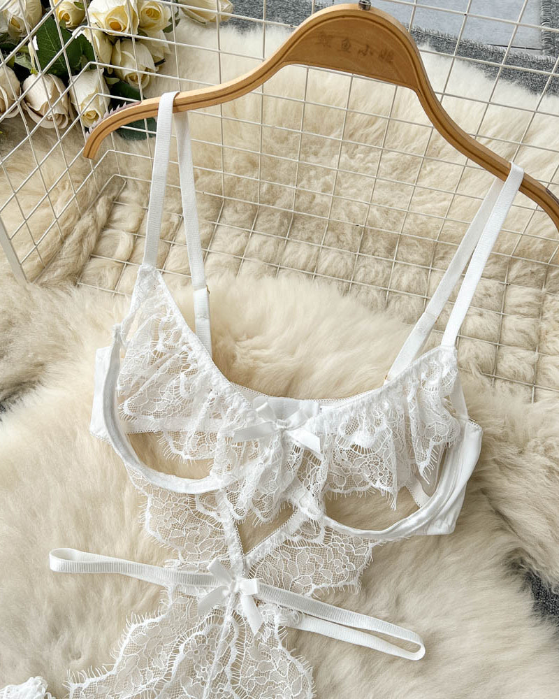 Melt His Mind Lace Mesh Lingerie