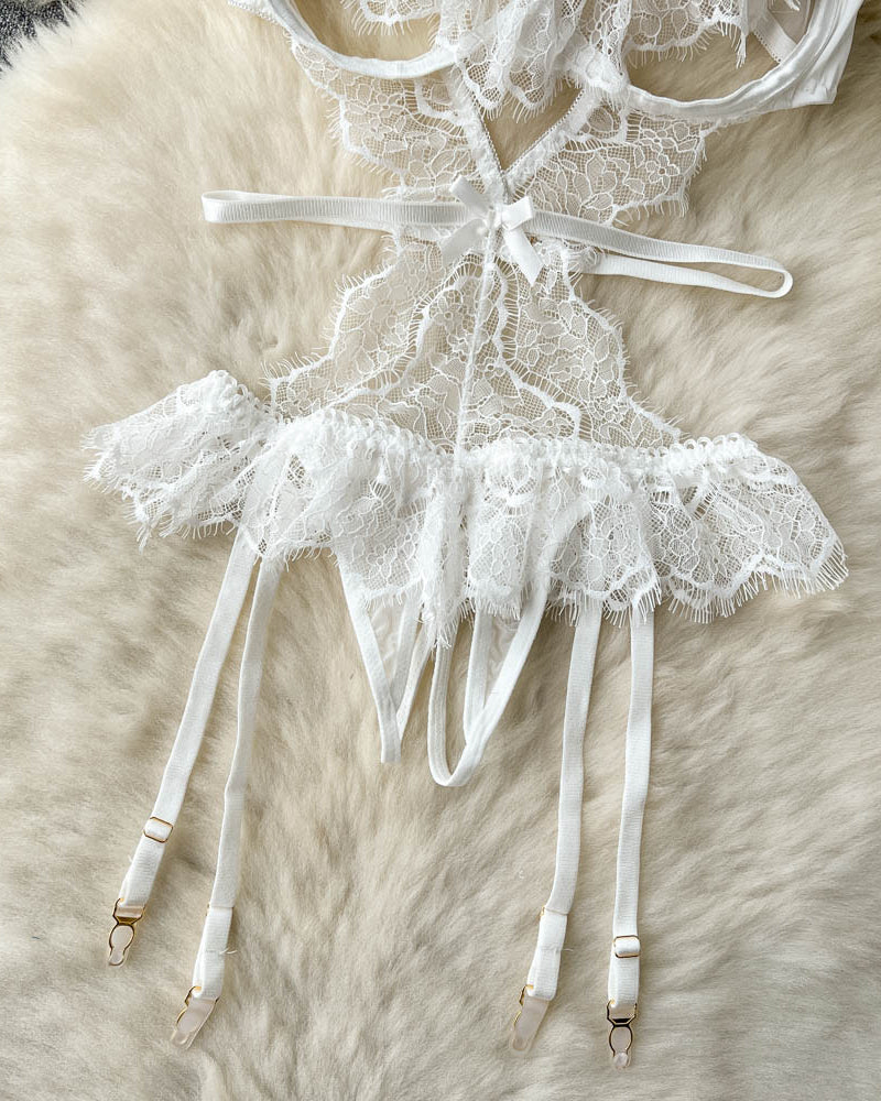 Melt His Mind Lace Mesh Lingerie