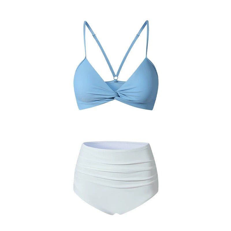 Dual Color Two Piece High Waisted Swimwear By Sinderella