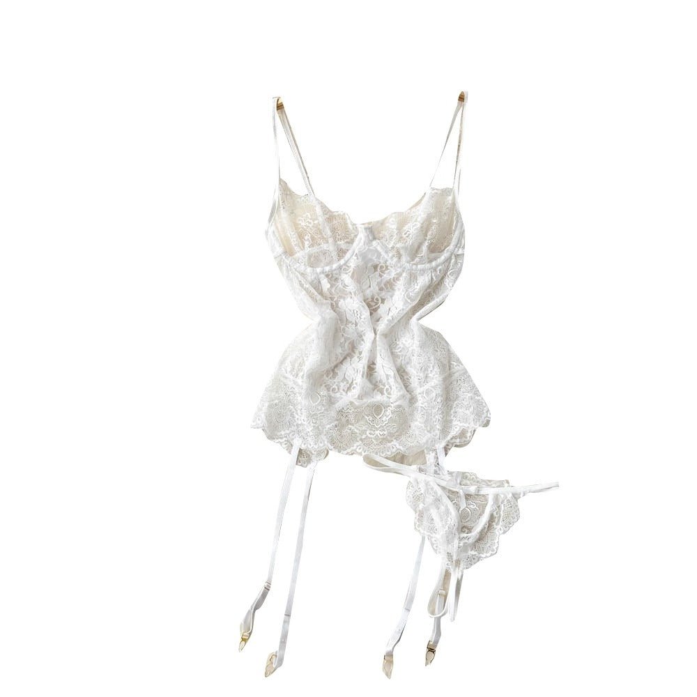 Lustrous Grace Lace Bustier Lingerie