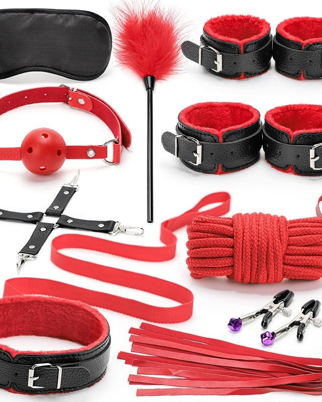 Intimate Control Red and Black 10 Piece Fantasy Set