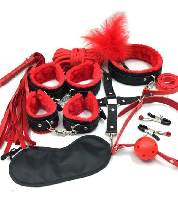 Intimate Control Red and Black 10 Piece Fantasy Set