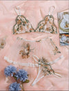 Wildflower Allure Sheer Three-Piece Lingerie Set