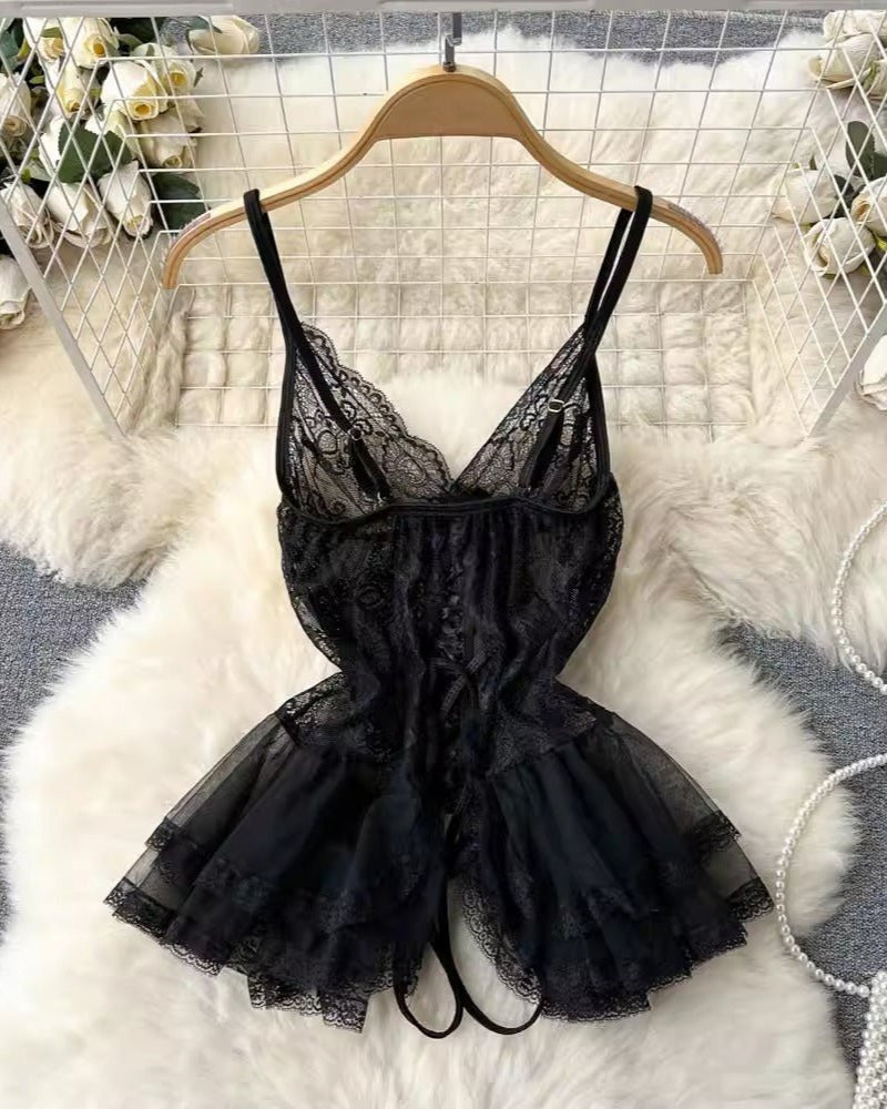 Serene Seduction Lace Babydoll Lingerie