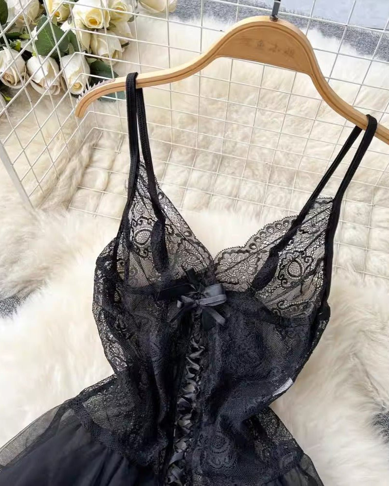 Serene Seduction Lace Babydoll Lingerie