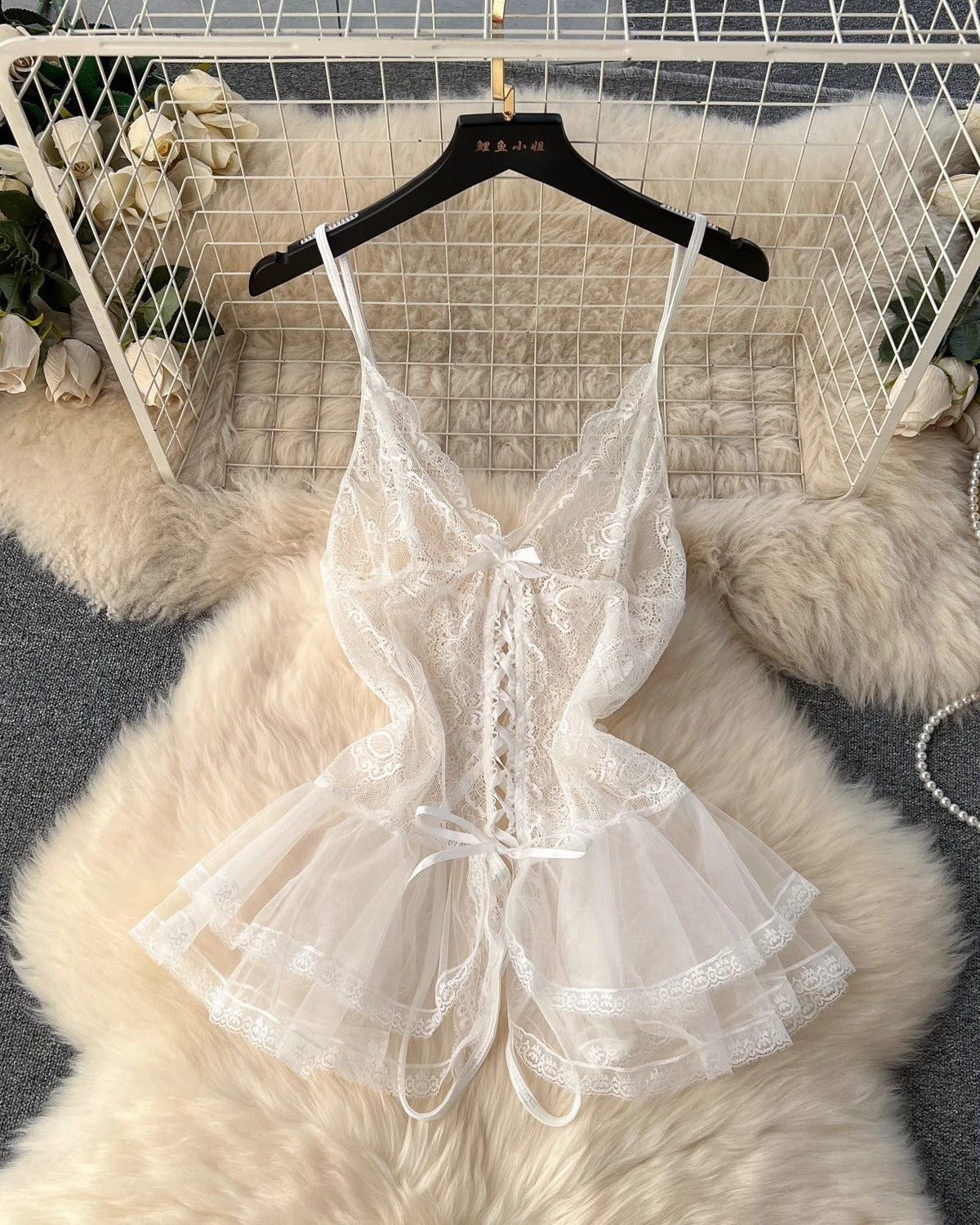 Serene Seduction Lace Babydoll Lingerie