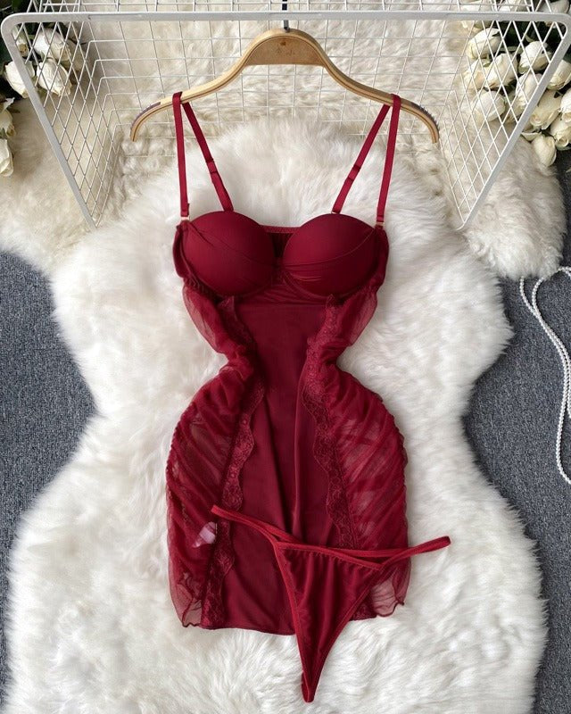 Timeless Glow Sheer White Chemise Lingerie