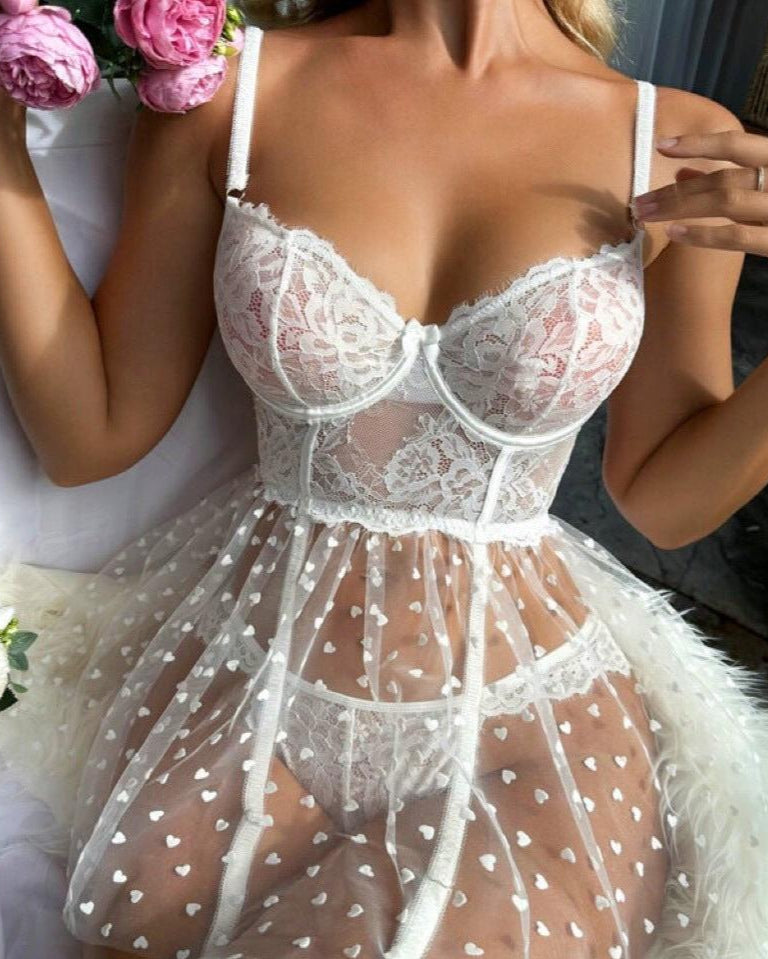 Hearts Aflutter Lace Lingerie