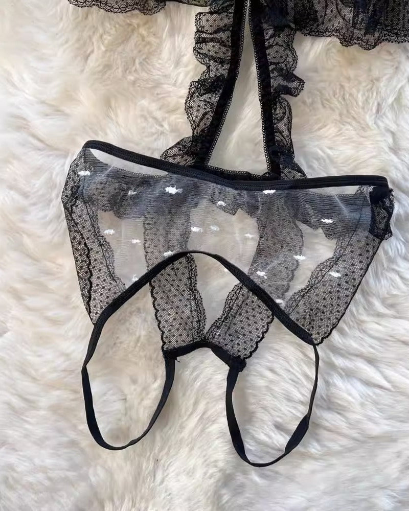 Risk It All Ruffled Lingerie