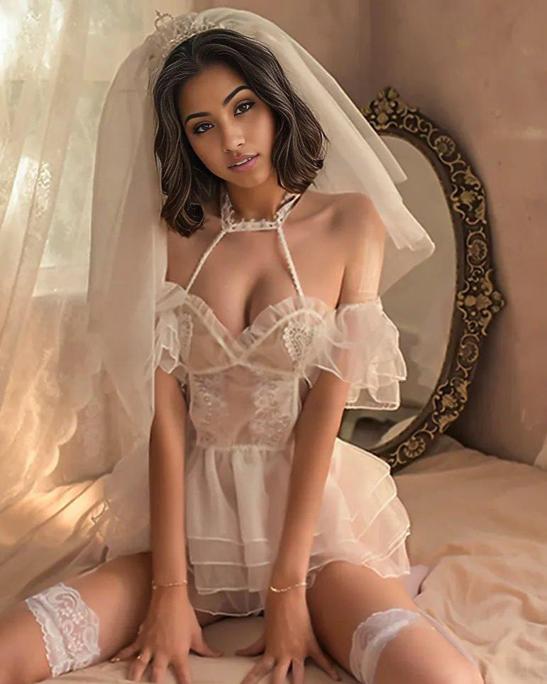 Vows of Lace Bridal Babydoll Lingerie Set