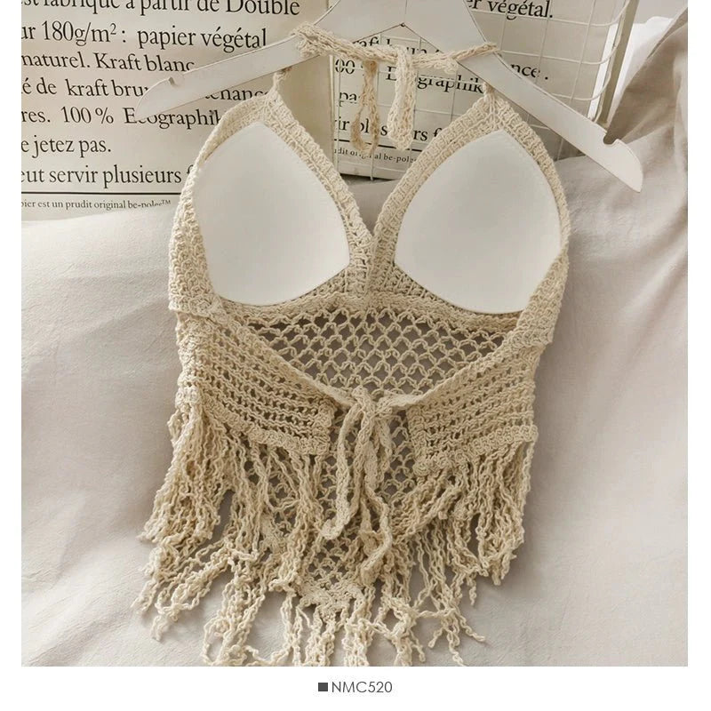 Three Piece Crochet Beach Resort Set - Three Piece Crochet Set By Sinderella