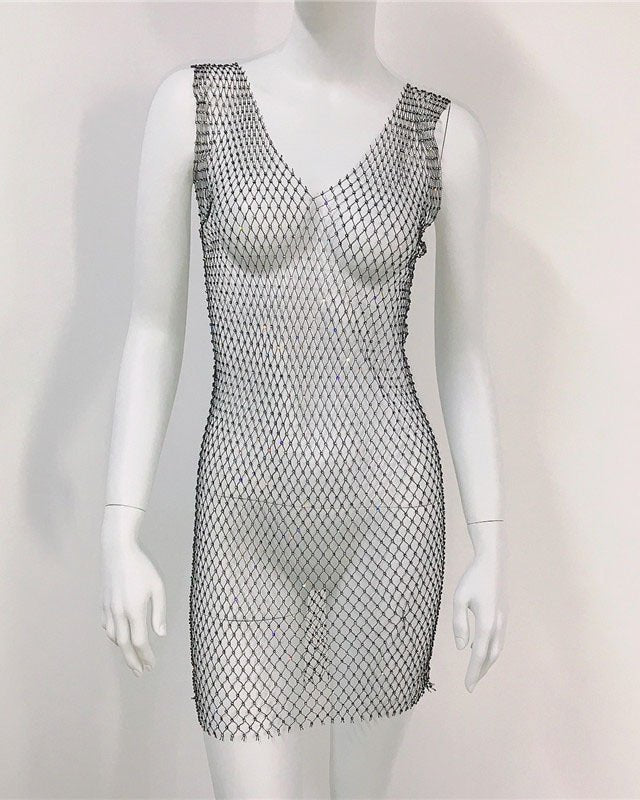 Diamond Glow Bikini Overlay/ Lingerie Coverup