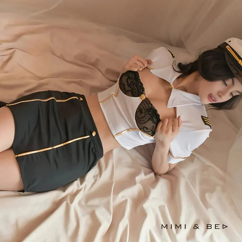 Captain's Charm Aviation-Themed Lingerie Set