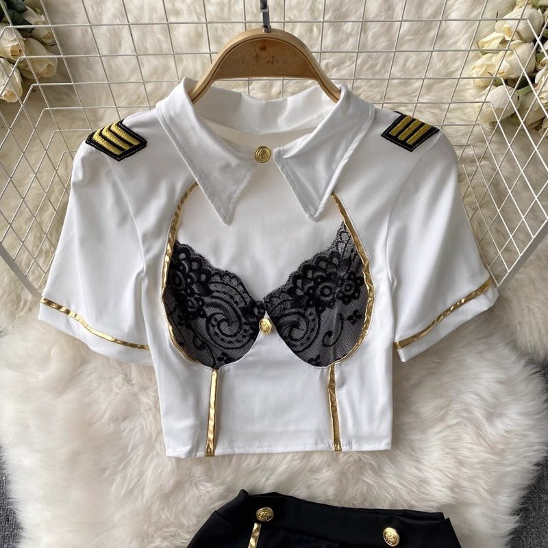 Captain's Charm Aviation-Themed Lingerie Set