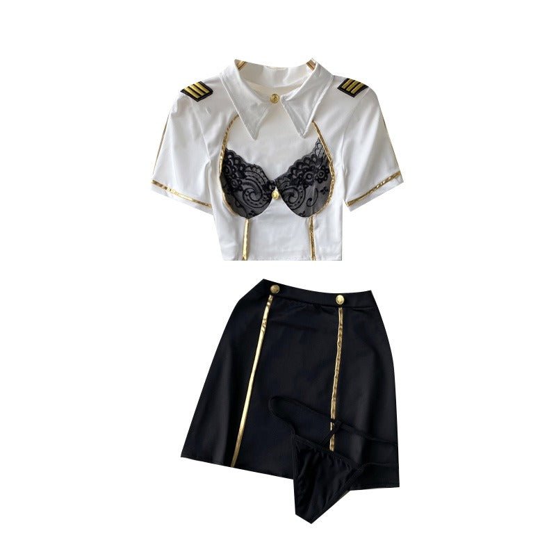 Captain's Charm Aviation-Themed Lingerie Set