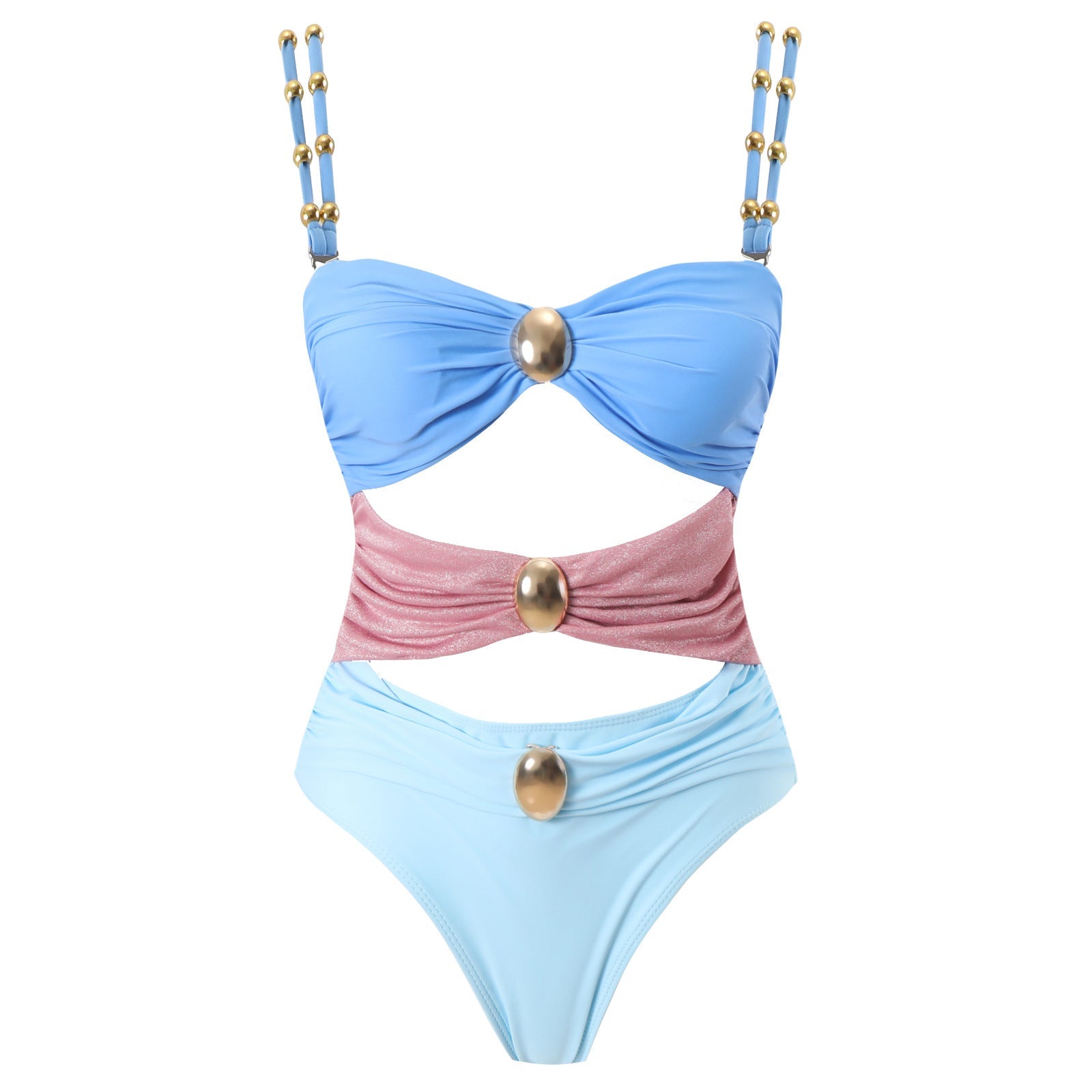 One Piece Cut Out Swimwear With Slimming Skirt By Sinderella