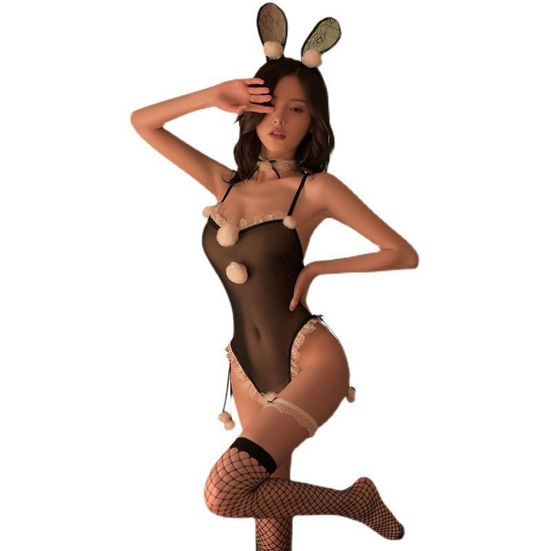 Bunny Kisses Mesh and Lace Bodysuit Lingerie