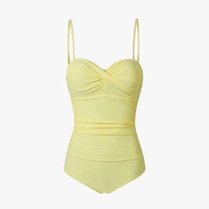 Pastel Color Ruched Slimming Monokini By Sinderella