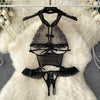 Femme Fatale Intricate Lace & Mesh Design Lingerie