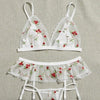 Blooming Temptress Three Piece Lingerie Set