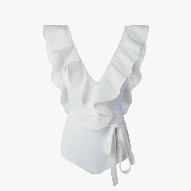 Ruffled Deep Back Flattering Monokini By Sinderella