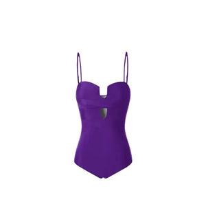 Solid Color Monokini With Spaghetti Strap By Sinderella