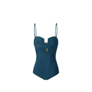 Solid Color Monokini With Spaghetti Strap By Sinderella