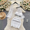 Three Piece Crochet Beach Resort Set