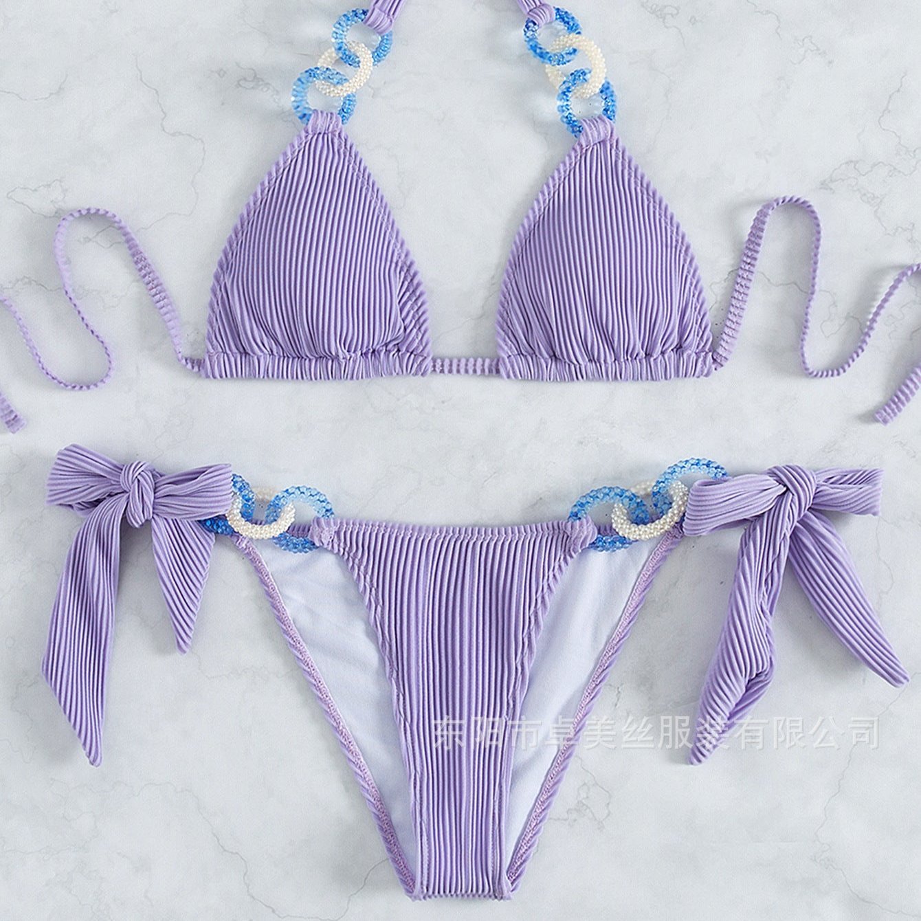 Two Piece Bikini Set With embellished Rings By Sinderella